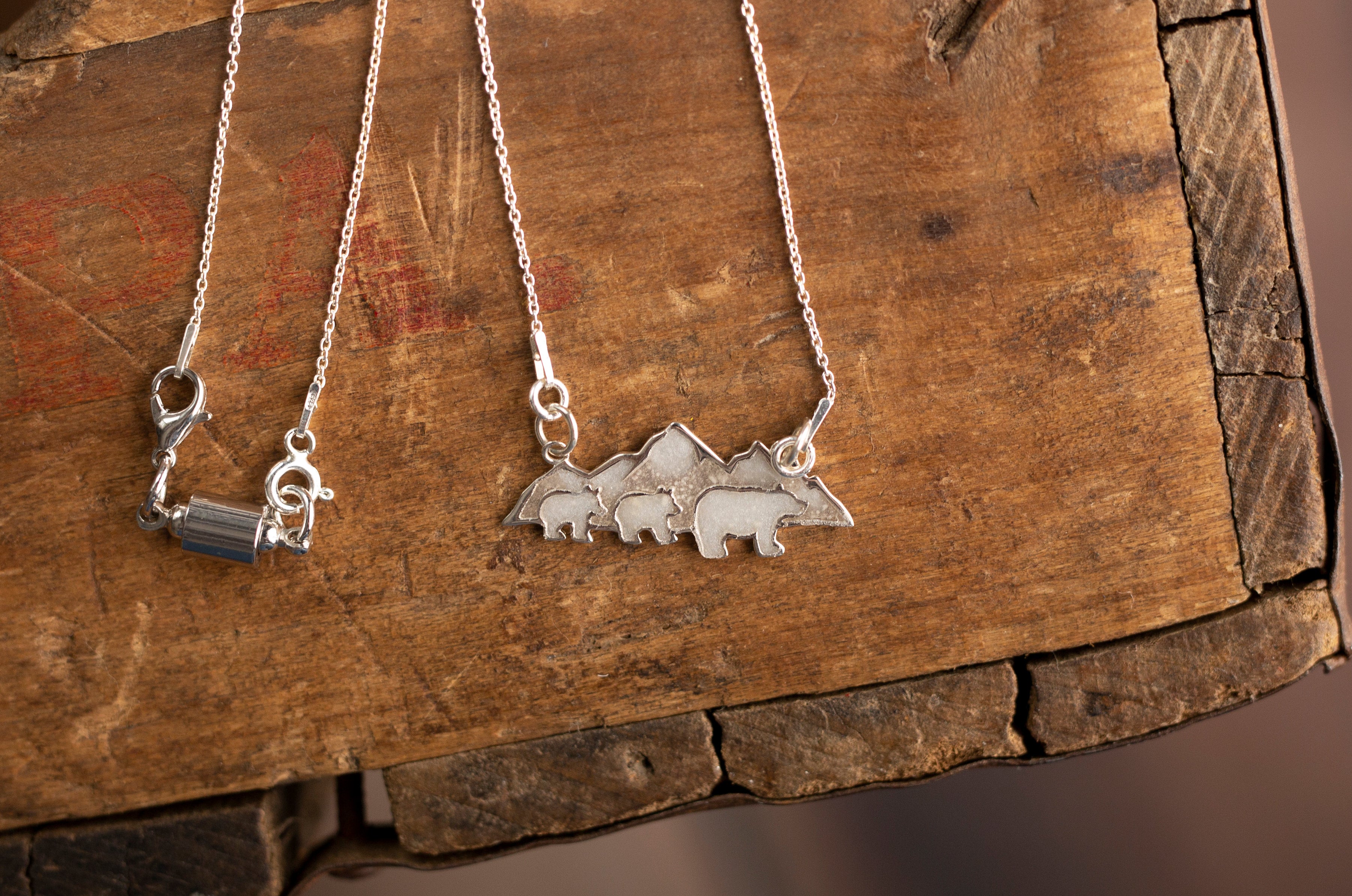 Baby Bear Mumma Bear Necklace Baby Bear Mama Bear Necklace